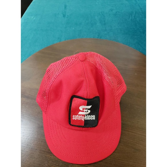 VINTAGE Safety Kleen Hat Cap One Size Red Adjustable Snapback Adult Cotton USA - Picture 1 of 8